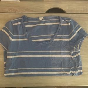 j crew blue and white striped shirt